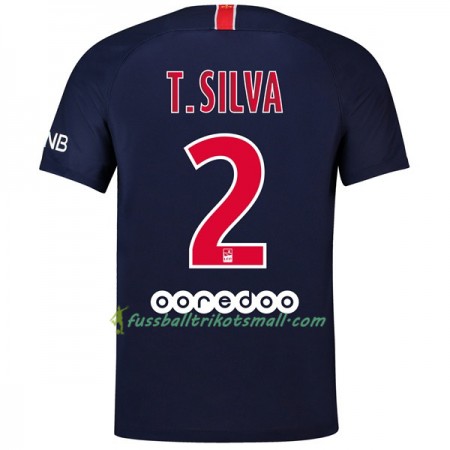 Günstige Fußballtrikots Paris Saint-Germain T.Silva 2 2018-2019 Kurzarm Heimtrikotsatz kaufen